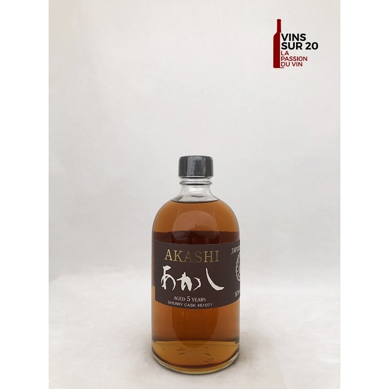 AKASHI - SINGLE MALT - 5 ANS - SHERRY CASK - 50° - 50CL