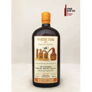 RHUM HABITATION VELIER - WORTHY PARK - 10 ANS - 2007 - 59° - 70CL - JAMAIQUE