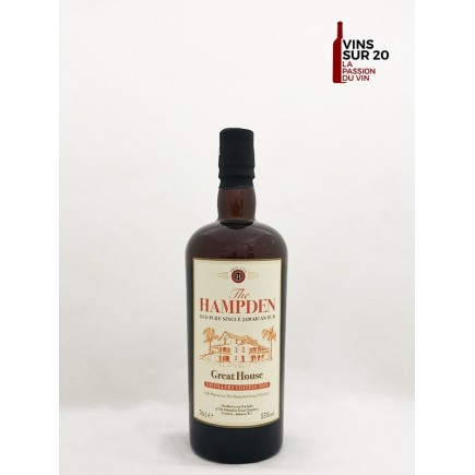 RHUM THE HAMPDEN - GREAT HOUSE 2021 - 55° - 70CL - JAMAIQUE