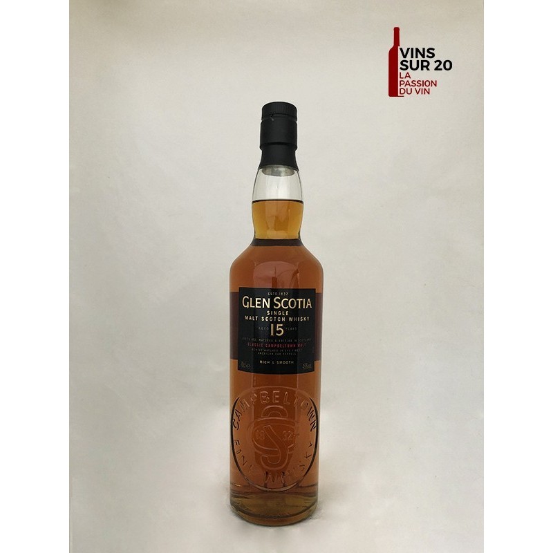 GLEN SCOTIA - 15 ANS - SINGLE MALT - 46° - 70 CL