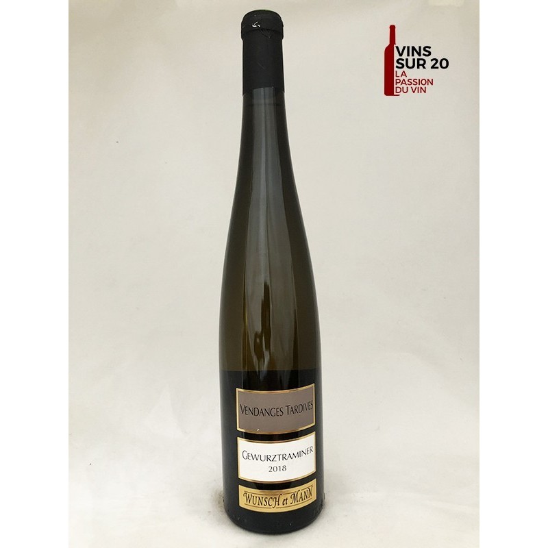 DOMAINE WUNSCH ET MANN - GEWURZTRAMINER - VENDANGES TARDIVES - 2020 DOMAINE WUNSCH ET MANN - GEWURZTRAMINER - VENDANGES TARDIVES - 2020